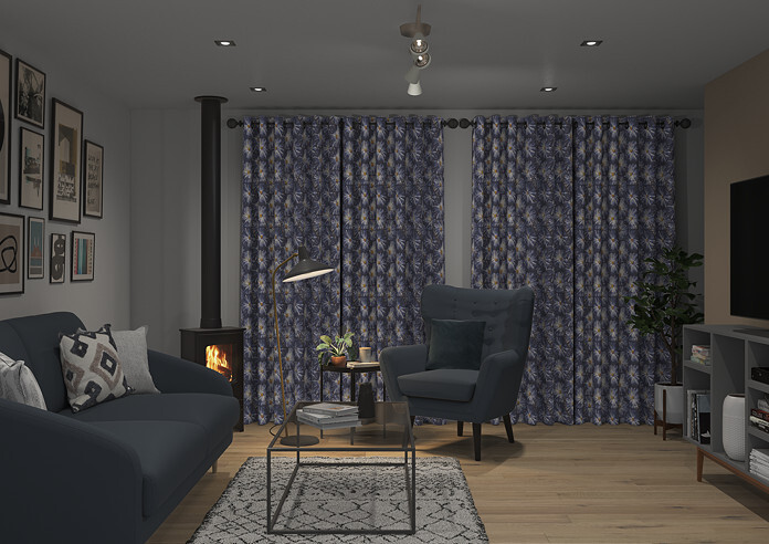 Honeycomb, Navy - Made to Measure Curtains - Image 7